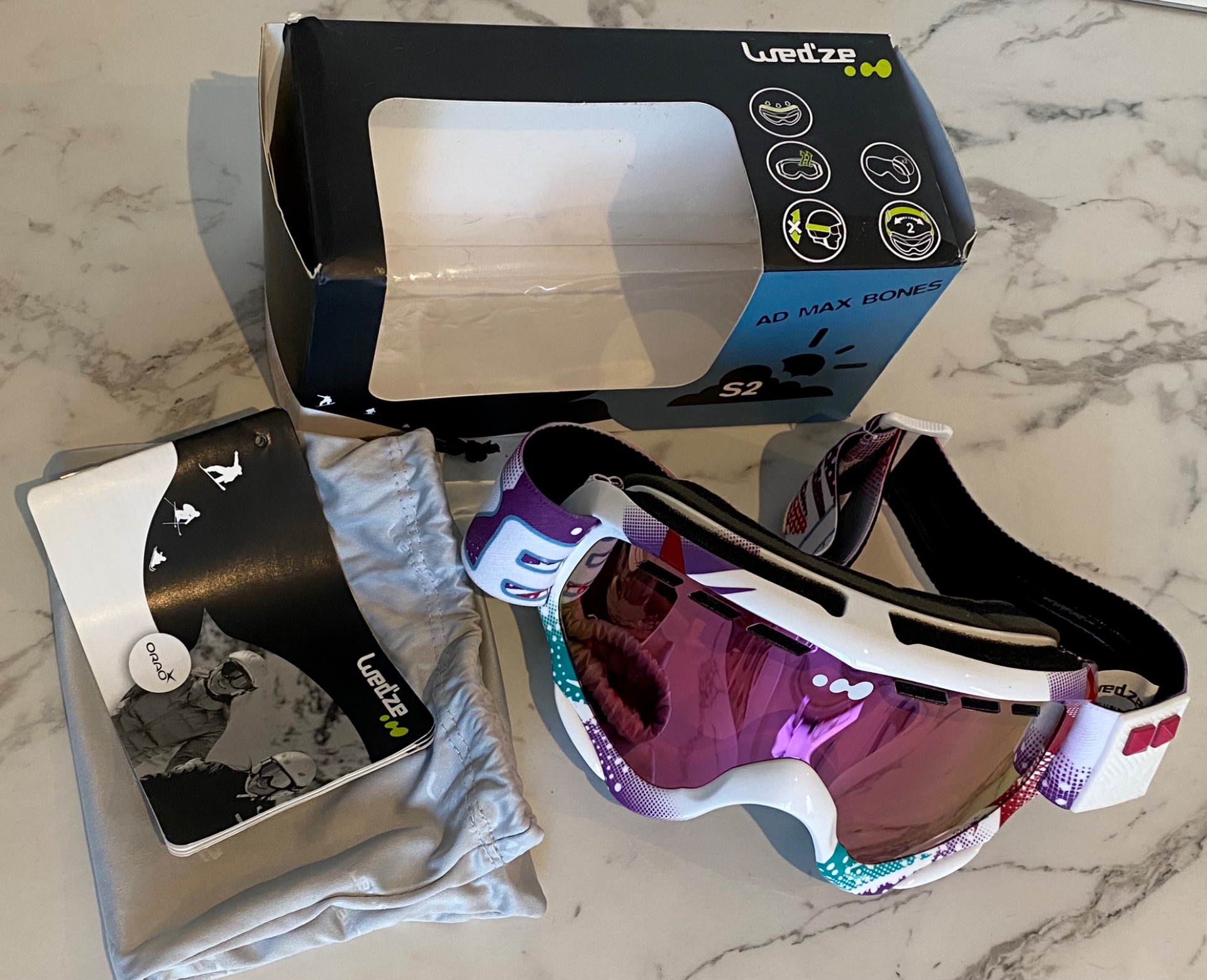 Maschera occhiali visiera sci neve