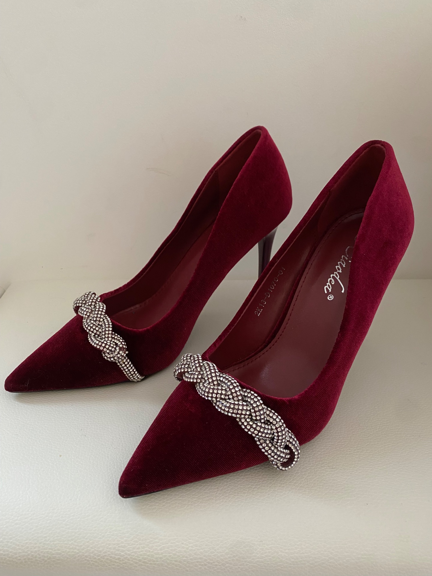 Scarpe décolleté rosso bordeaux T.38
