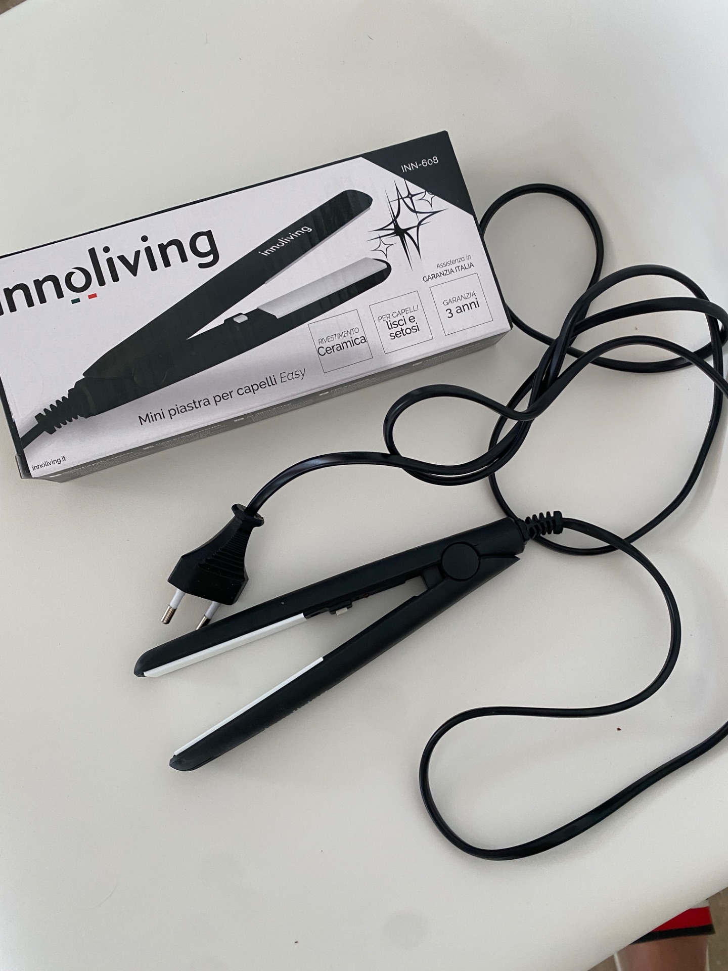 Mini piastra per capelli da viaggio