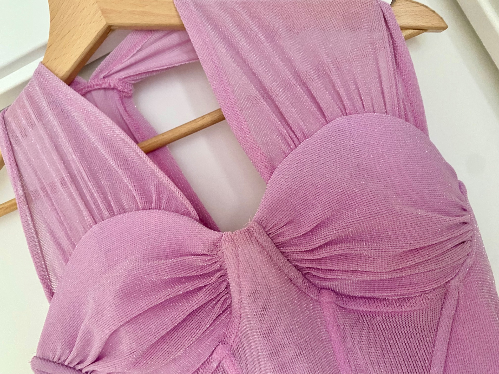Vestito lungo cerimonia rosa T.38/xs